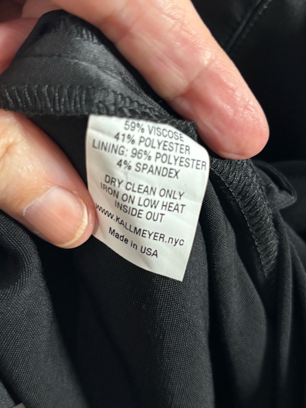 NWT KALLMEYER Madelynn Classic Black Satin Wide Leg Trousers Size 10 - Picture 7 of 10